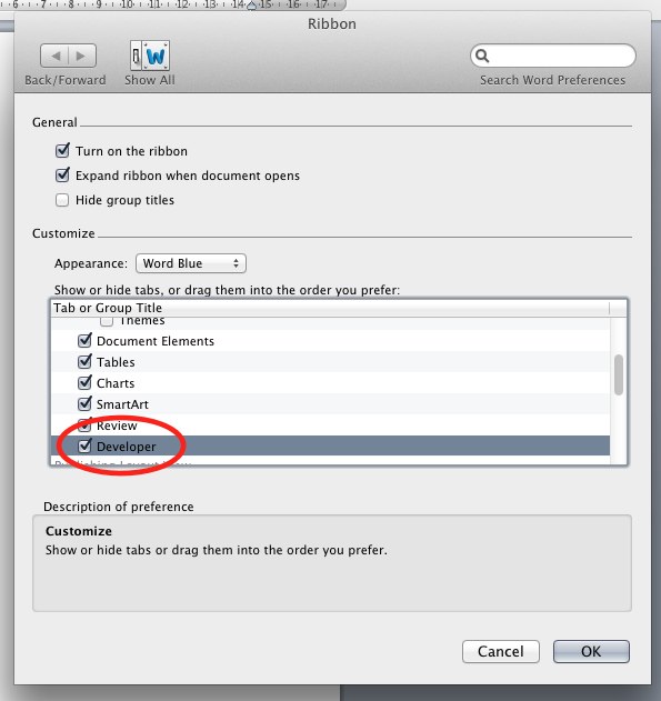 create a form in microsoft word for mac 2011